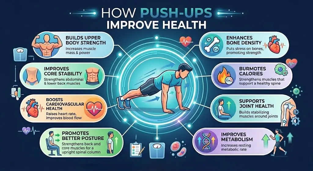 Push up benefits infographic